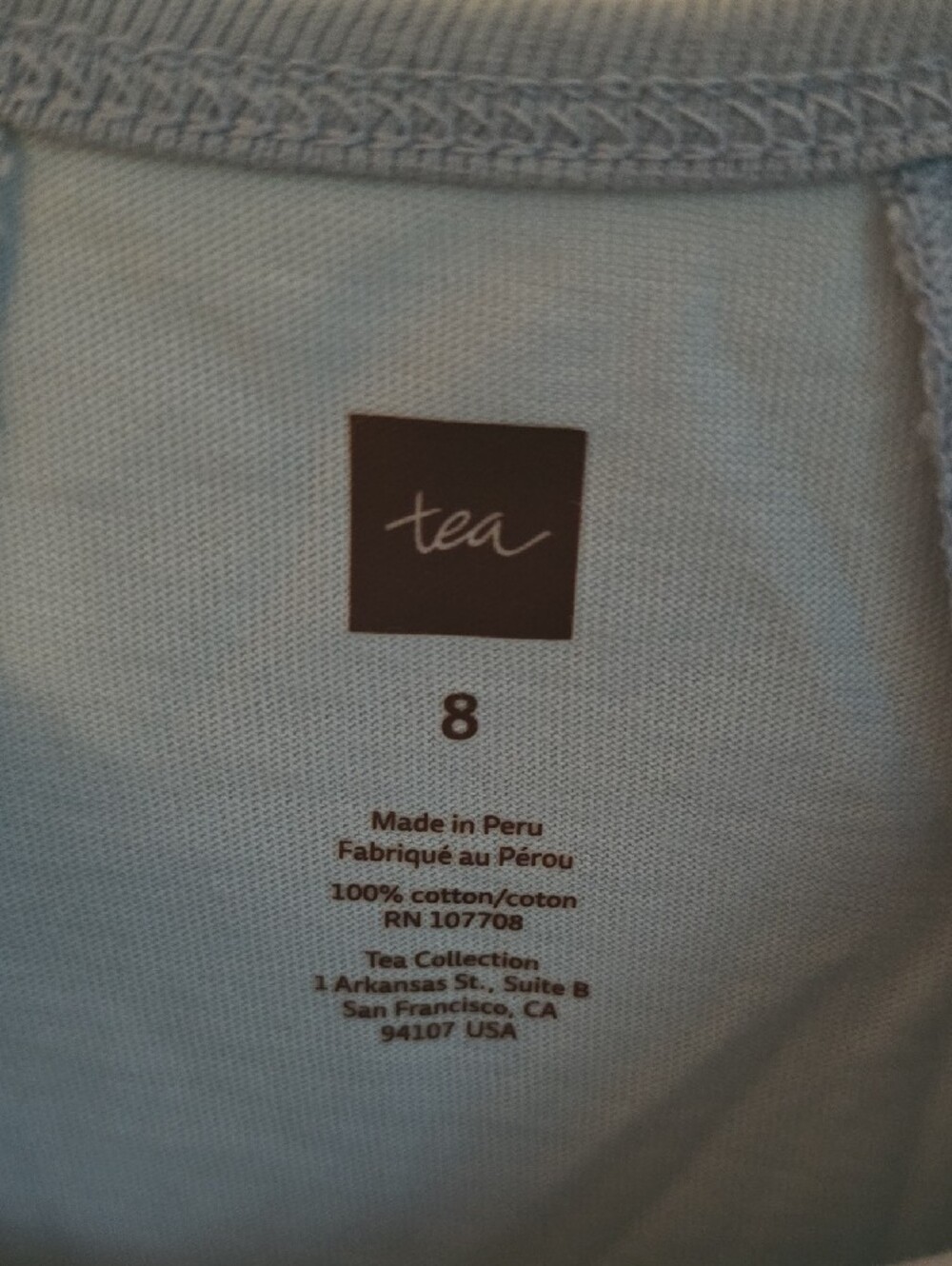 Tea Collection Light Blue Raglan Tee with Colorful Fish Print - Picture 2 of 6